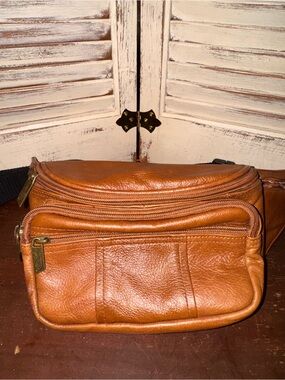 Brown Leather Belted Fanny Pack Waist Bag Ameri Leather